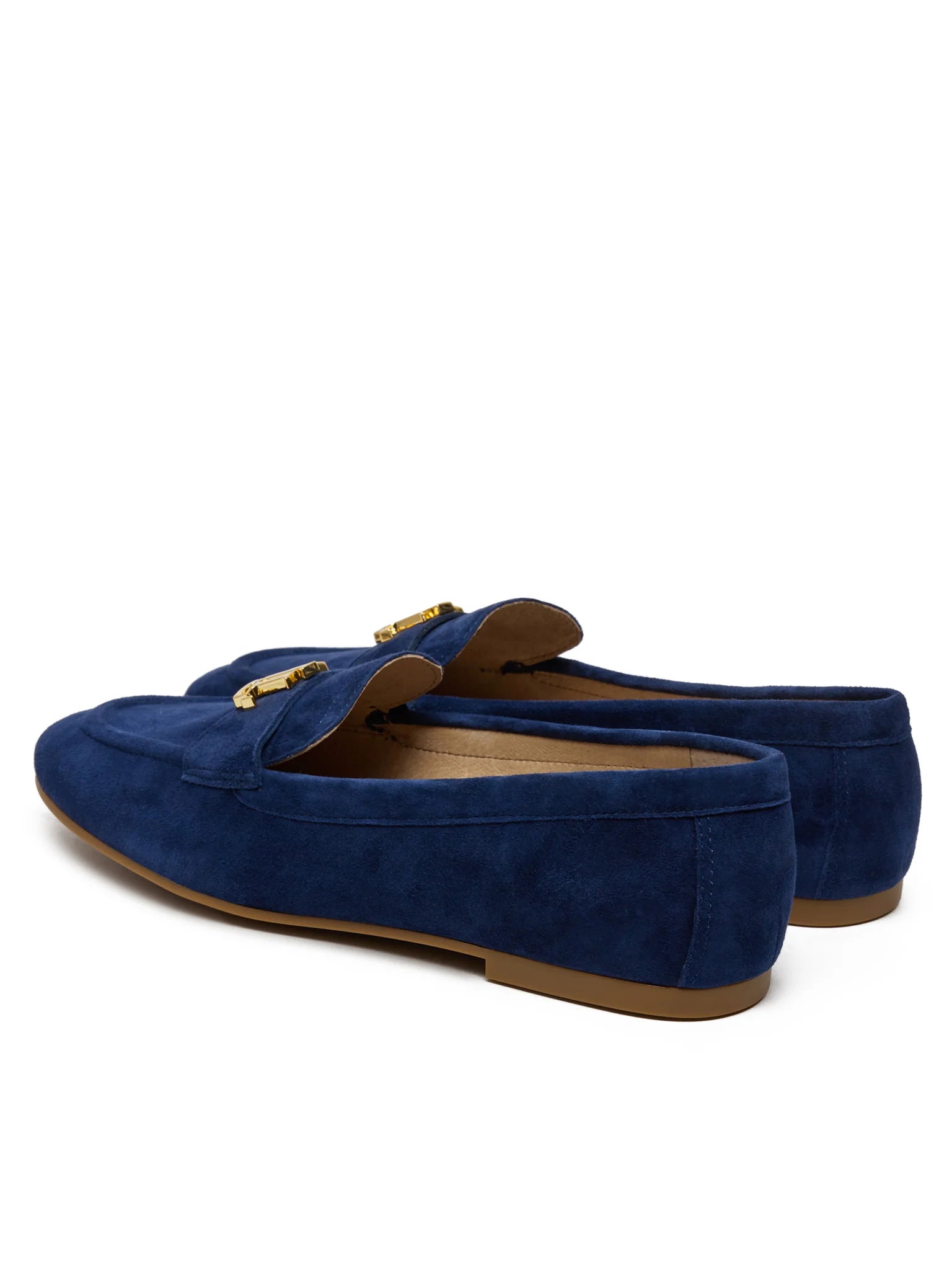 Navy Blue Kidsuede Moccasins