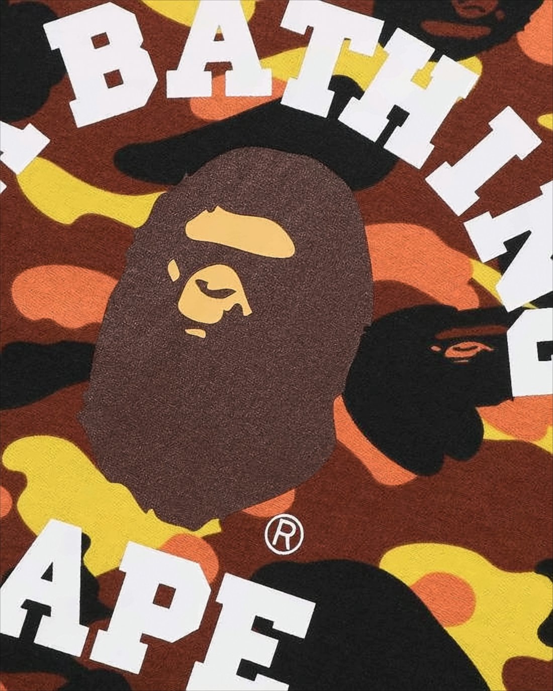 Bold Camouflage Printed T-Shirt with Ape Graphic