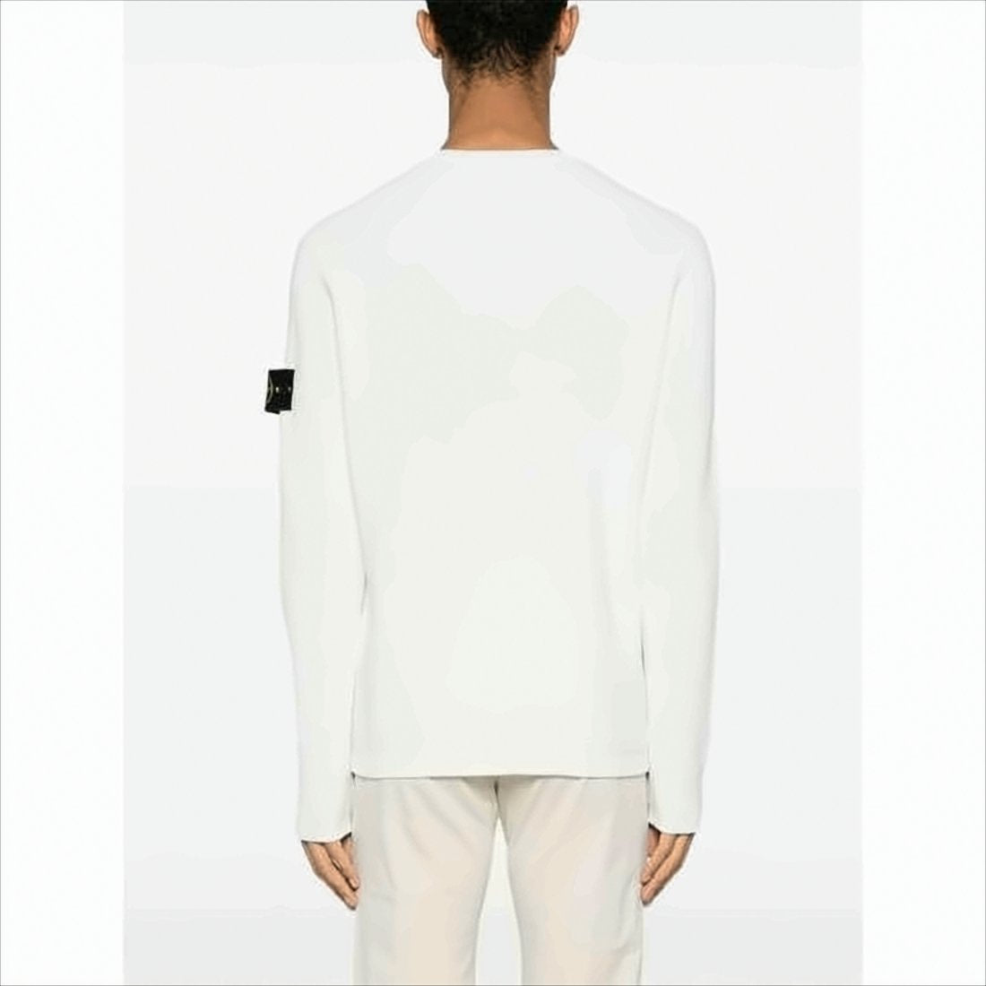 Long Sleeve White Cotton Sweater