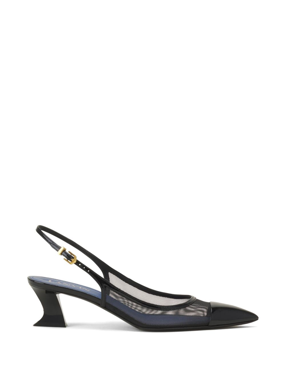 Silk and Nylon Blend Strappy Slingback