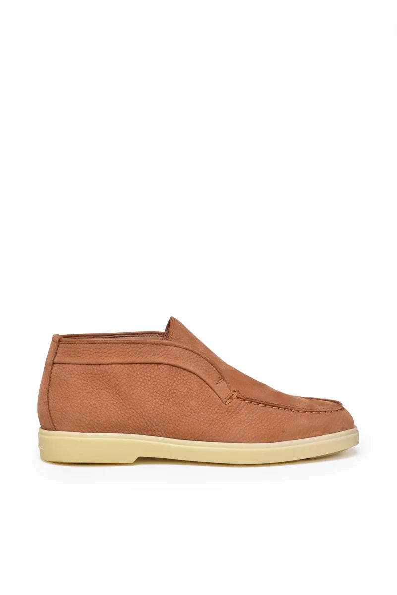Suede Ankle Boot - Beige