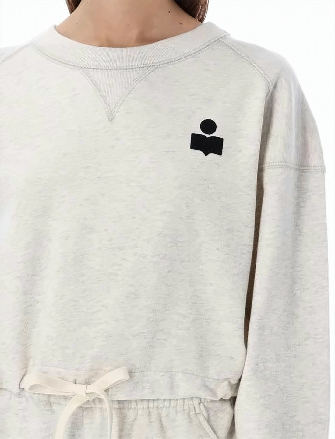 Relaxed Fit Long-Sleeve Sweatshirt with Subtle Drawstring