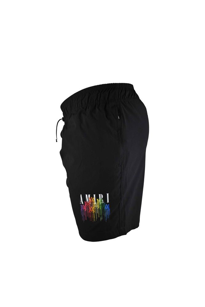 Multicolored Dripping Logo Swim Shorts