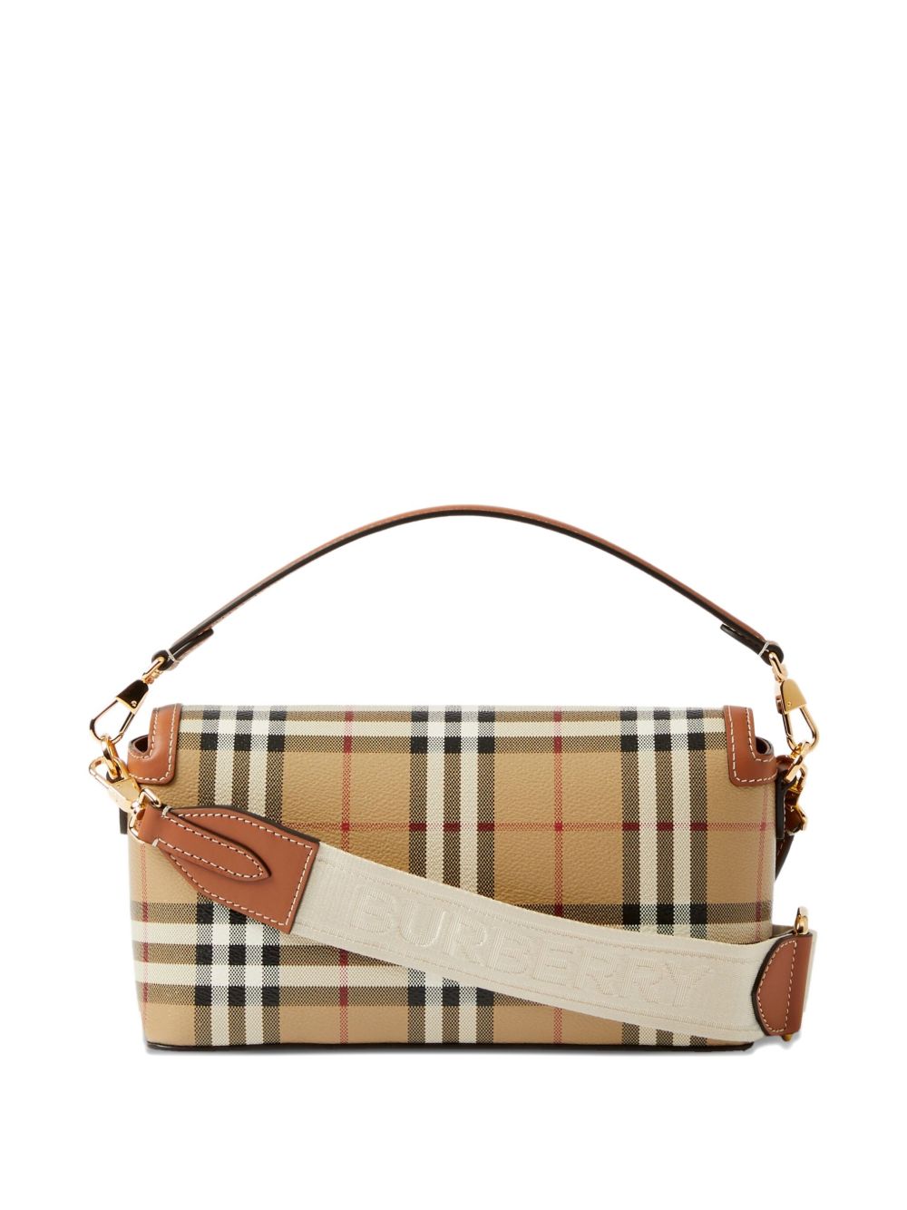 Rectangular Handbag with Classic Check Pattern