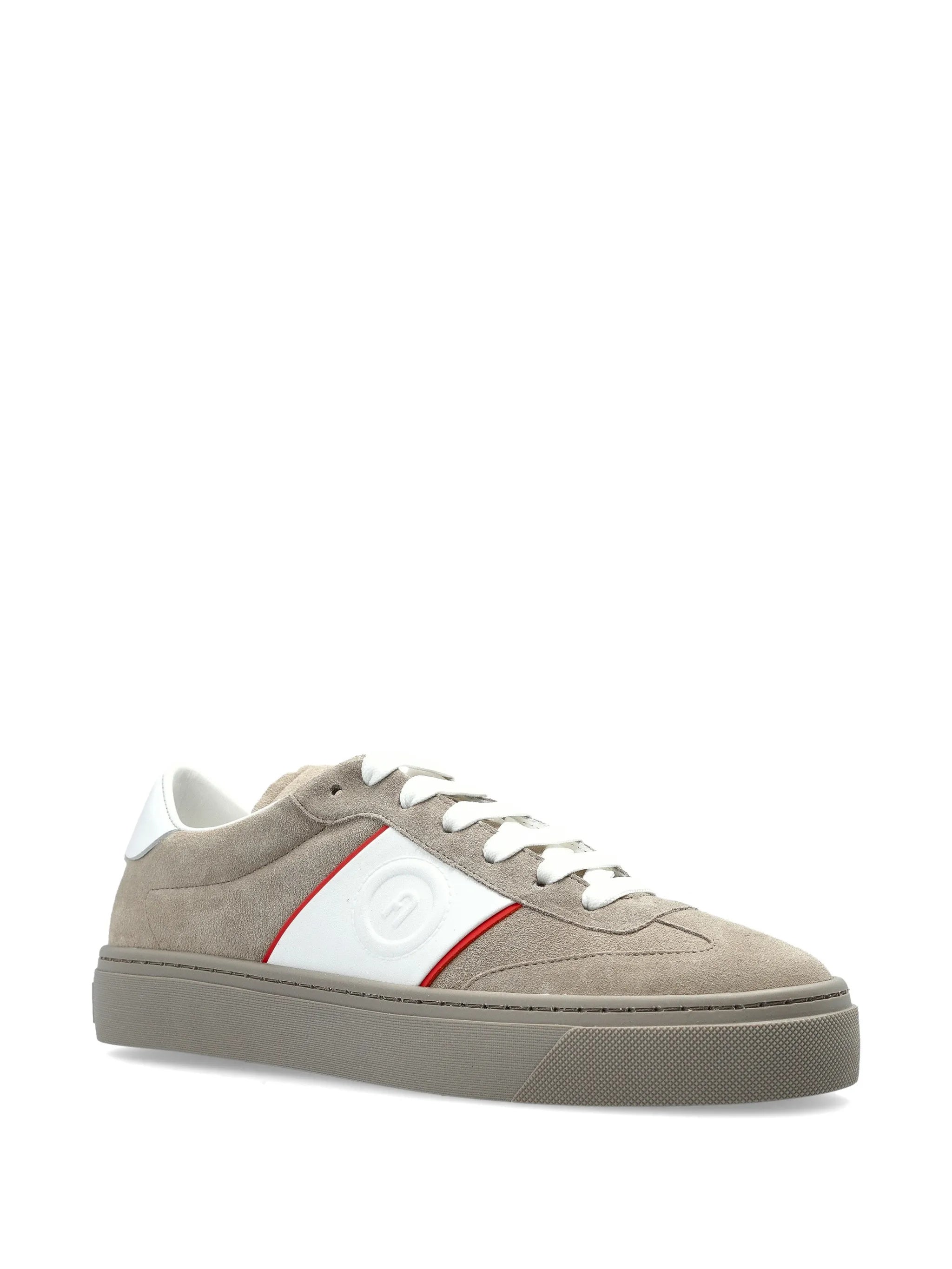 Enjoy Lace Uo Beige Suede Leather Sneakers