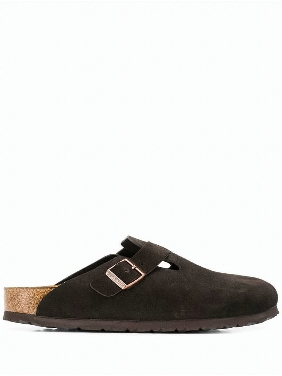 Closed-Toe Leather Mule With Adjustable Strap