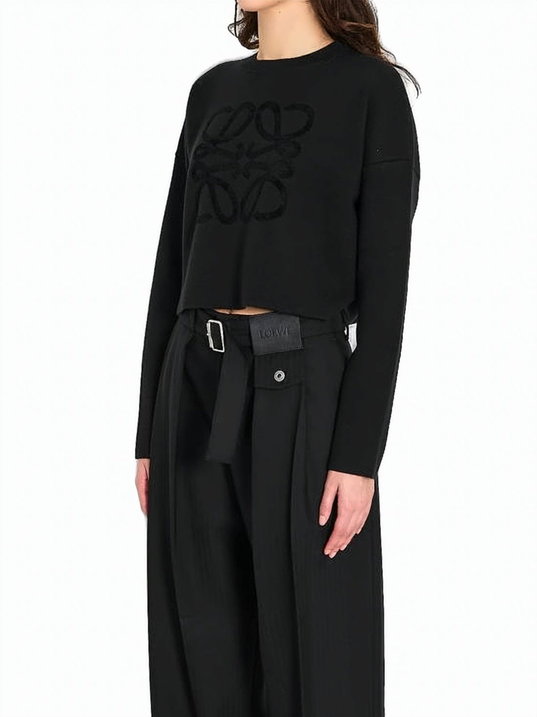 Relaxed Fit Black Sweater