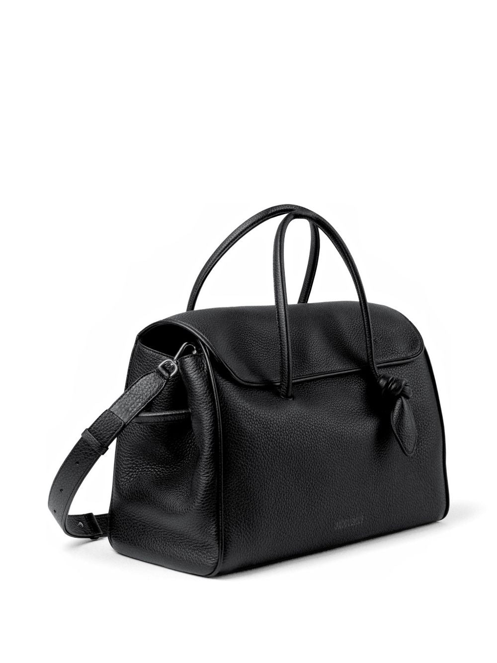 Rectangular Handbag With Pebbled Texture
