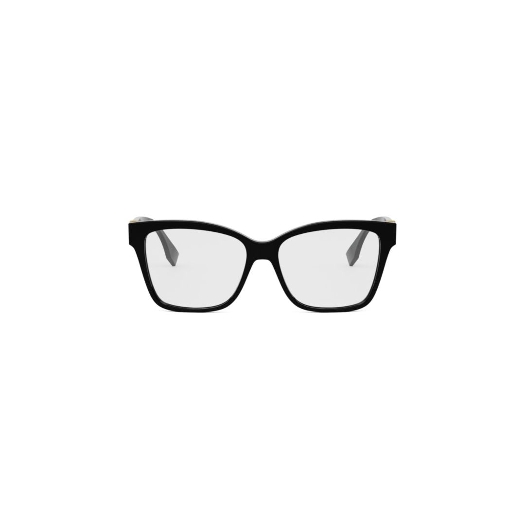 Fe50117i Rectangular Eyeglasses with Gold-tone Accents