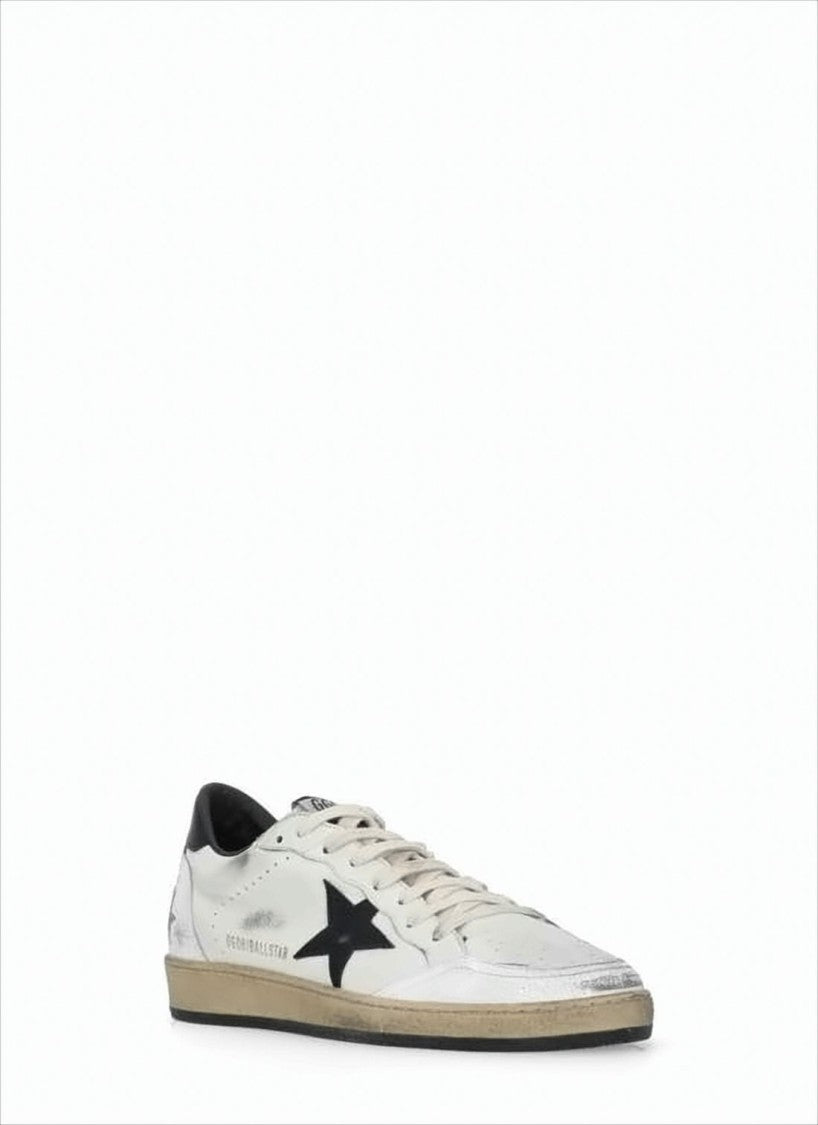 Low-Top Distressed Nappa Leather Sneakers