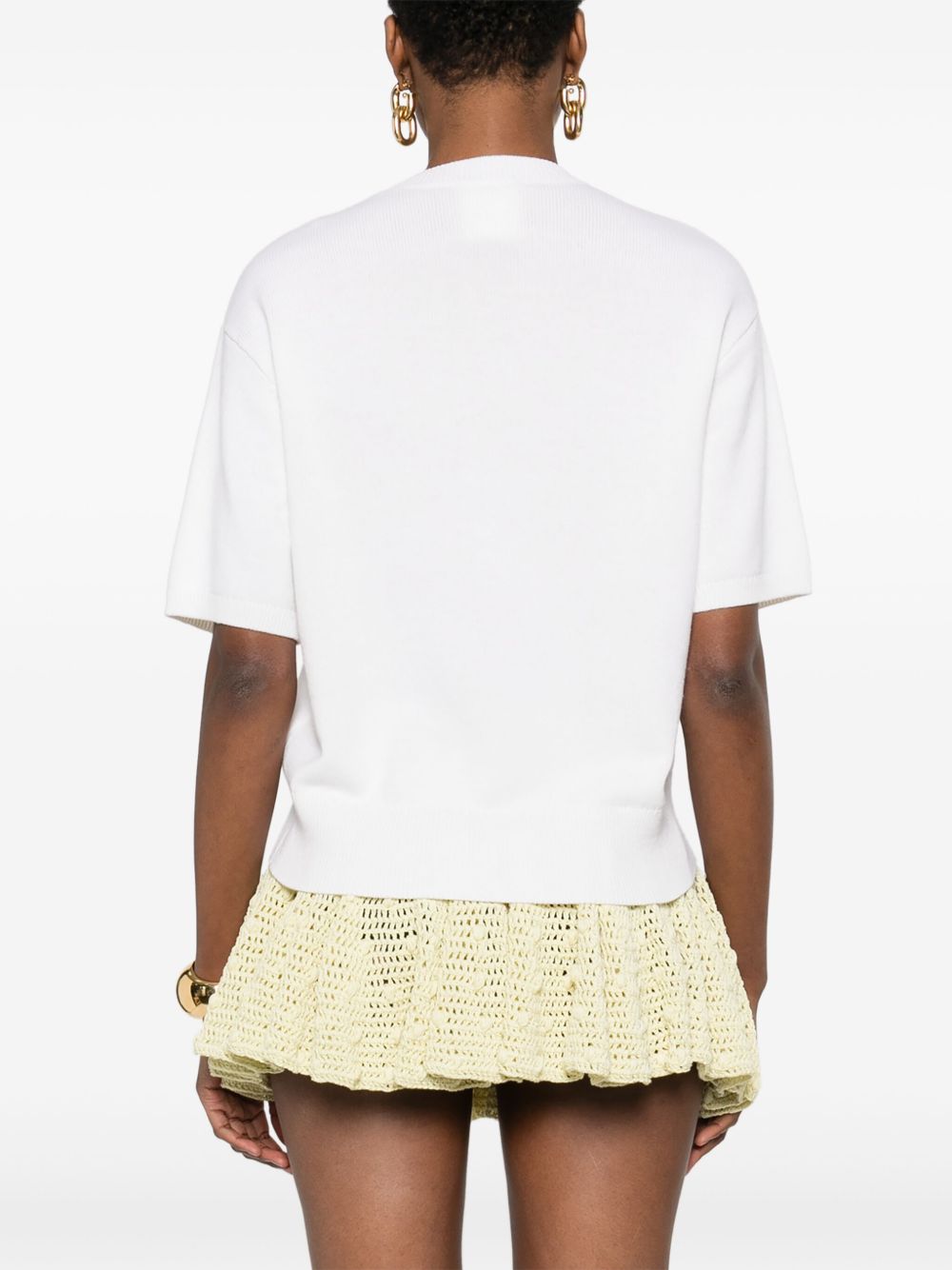 Cropped White Sweater