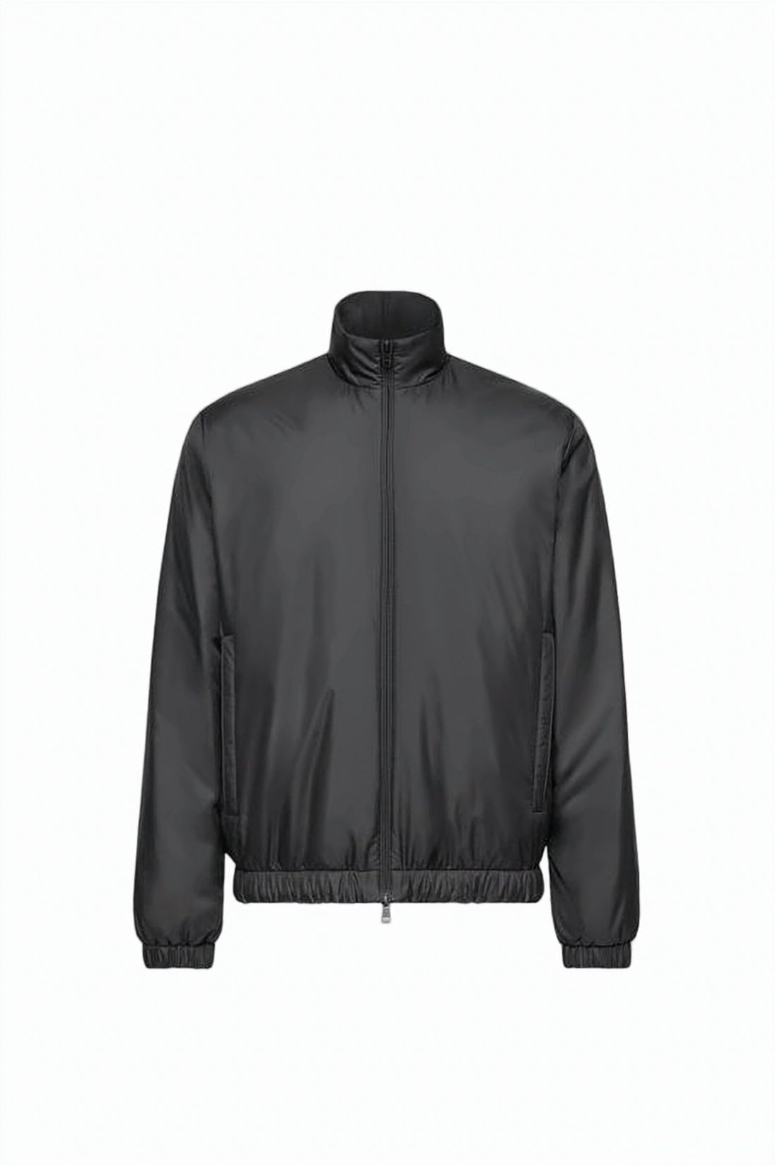 Quilted Lightweight Padded Jacket With Textured Knit Detail