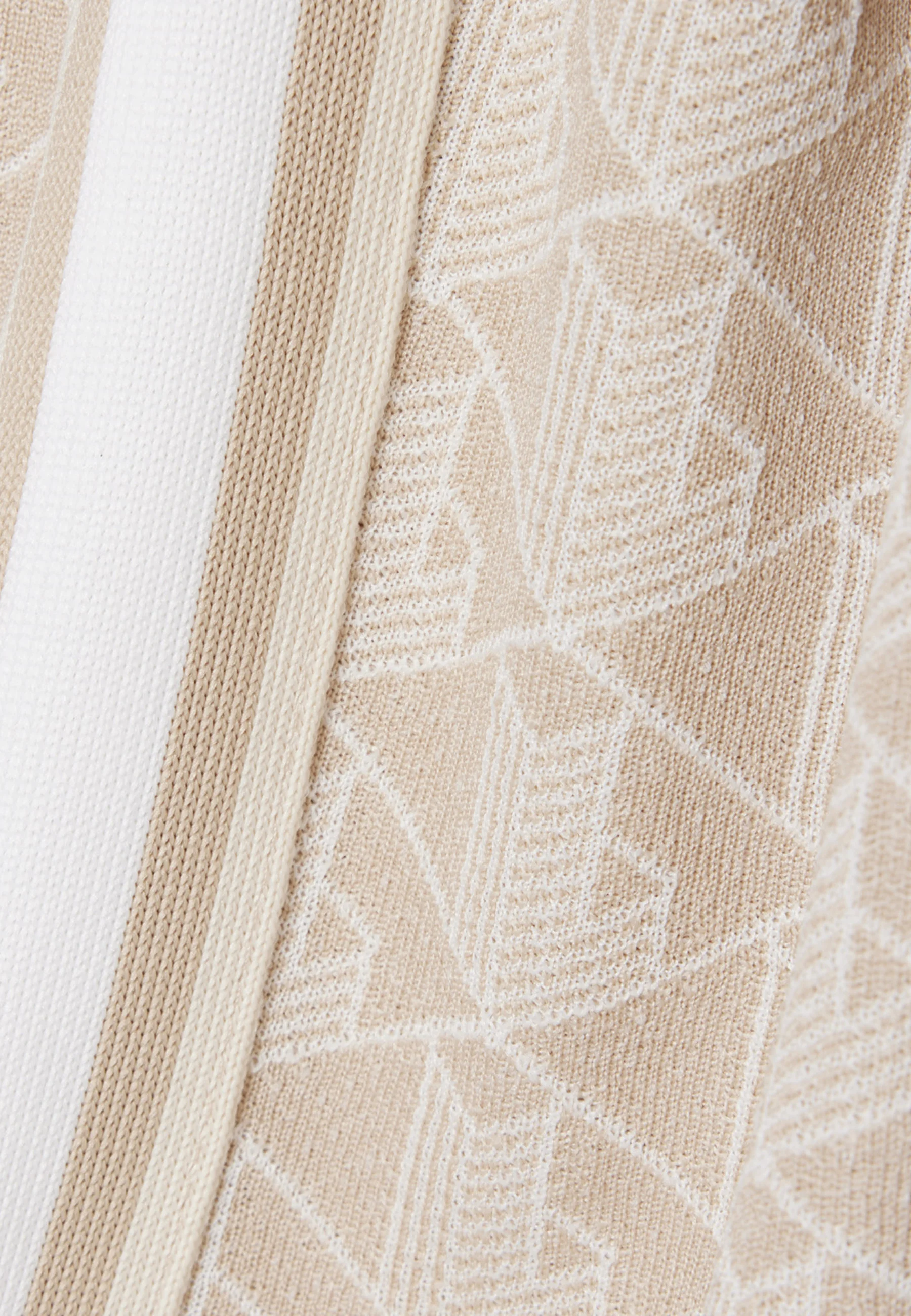 Beige Monogram Jacquard Slim Polo