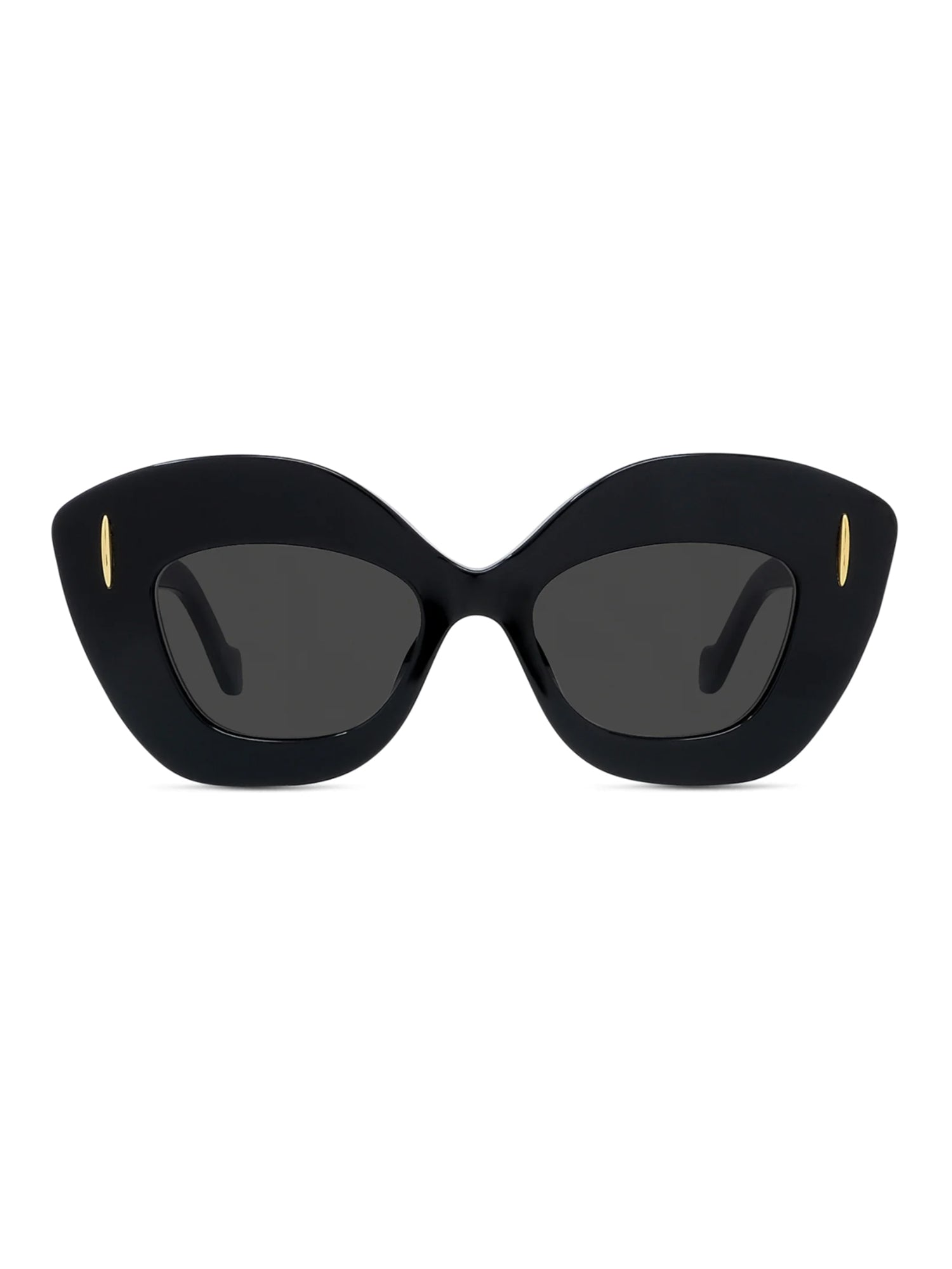 Cat-Eye Sunglasses With Gold Accents