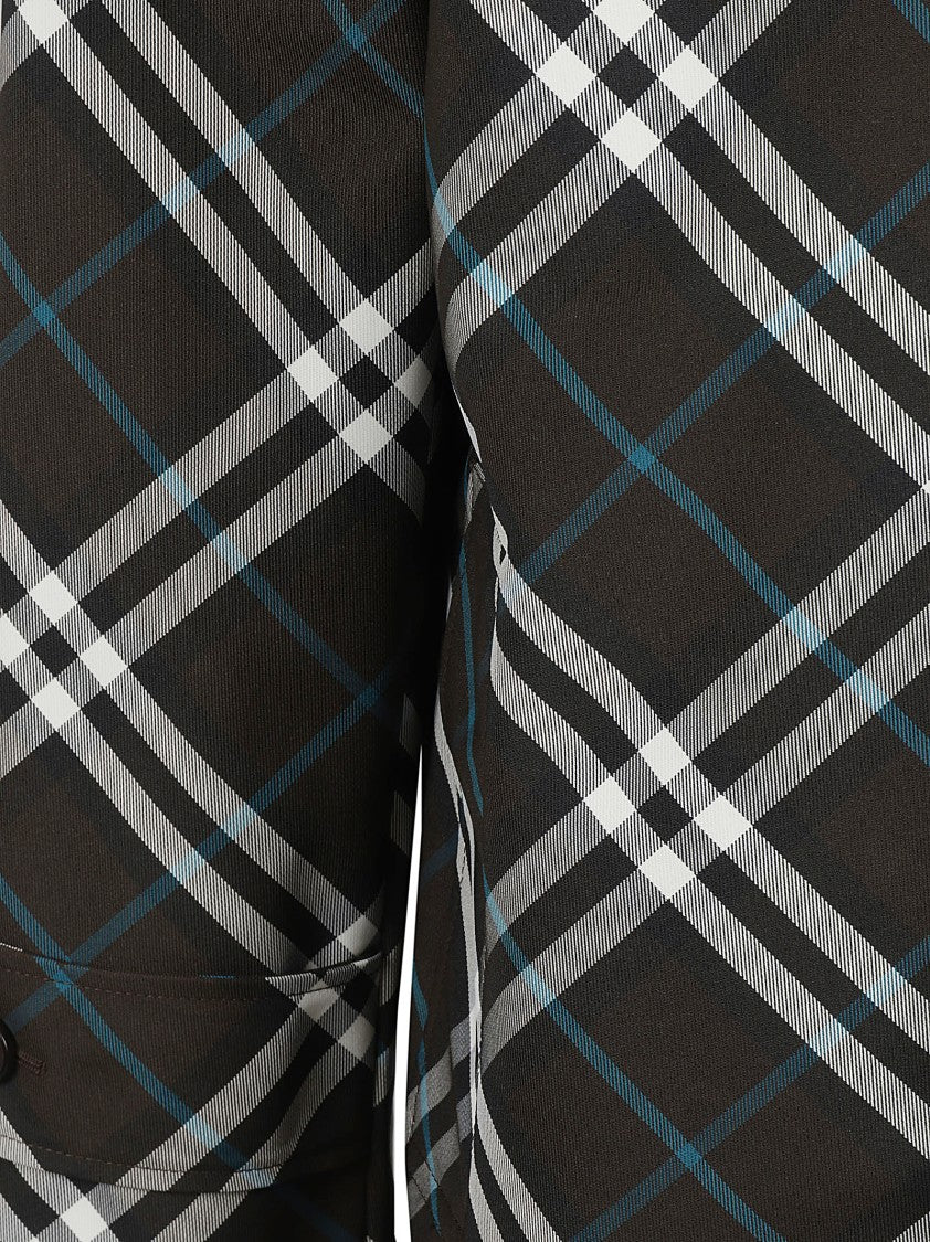 Classic Plaid Coat With Structured Silhouette