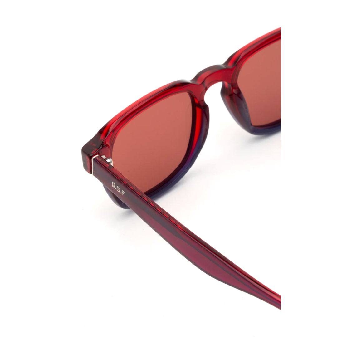 Luce Smokey Torpaz Bold Rectangular Acetate Sunglasses