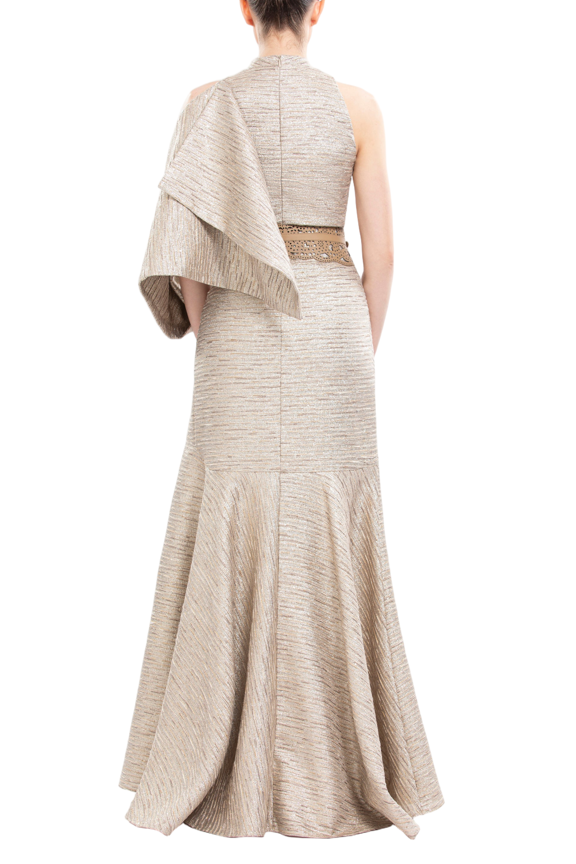 Light Gold Brocade Dress