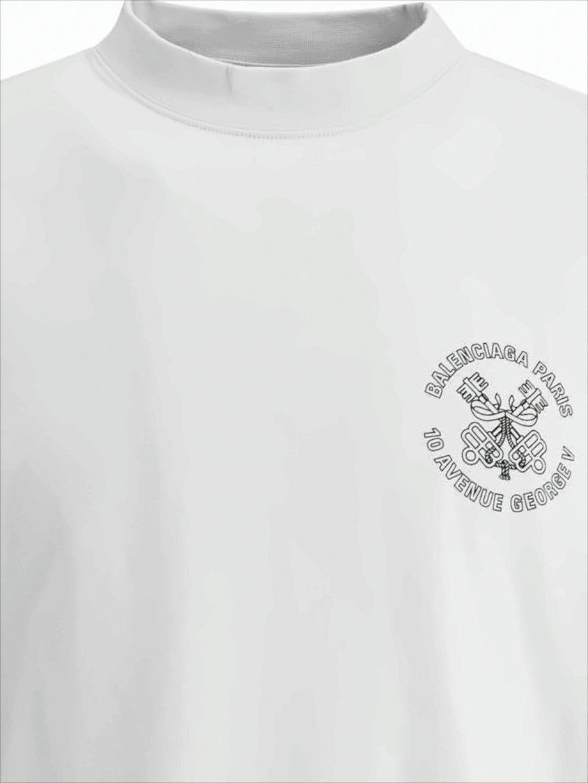 Relaxed-Fit White T-Shirt with Emblems