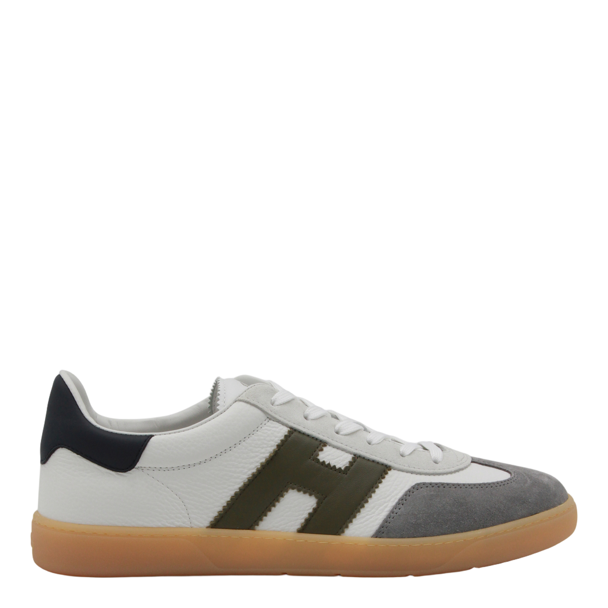 Low-Top Sneakers with Textured Leather