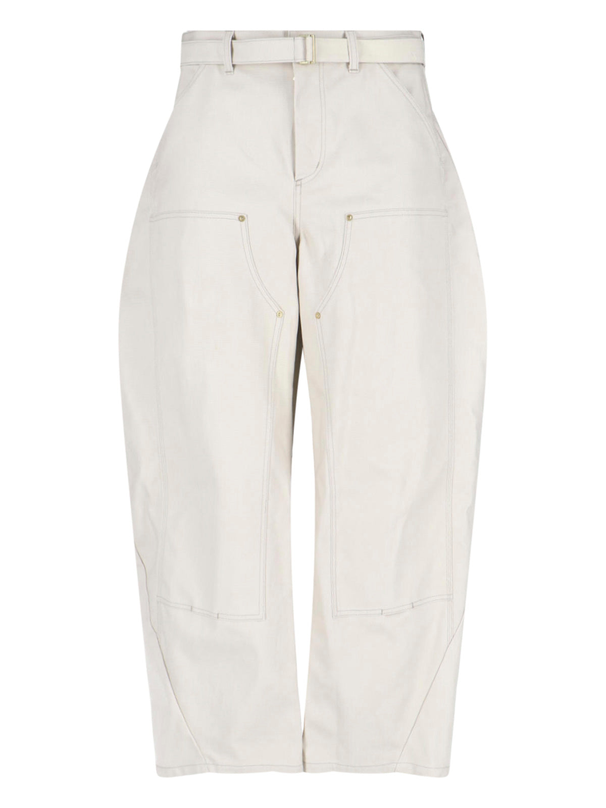 Duck Pants With Curved Wide Leg Design