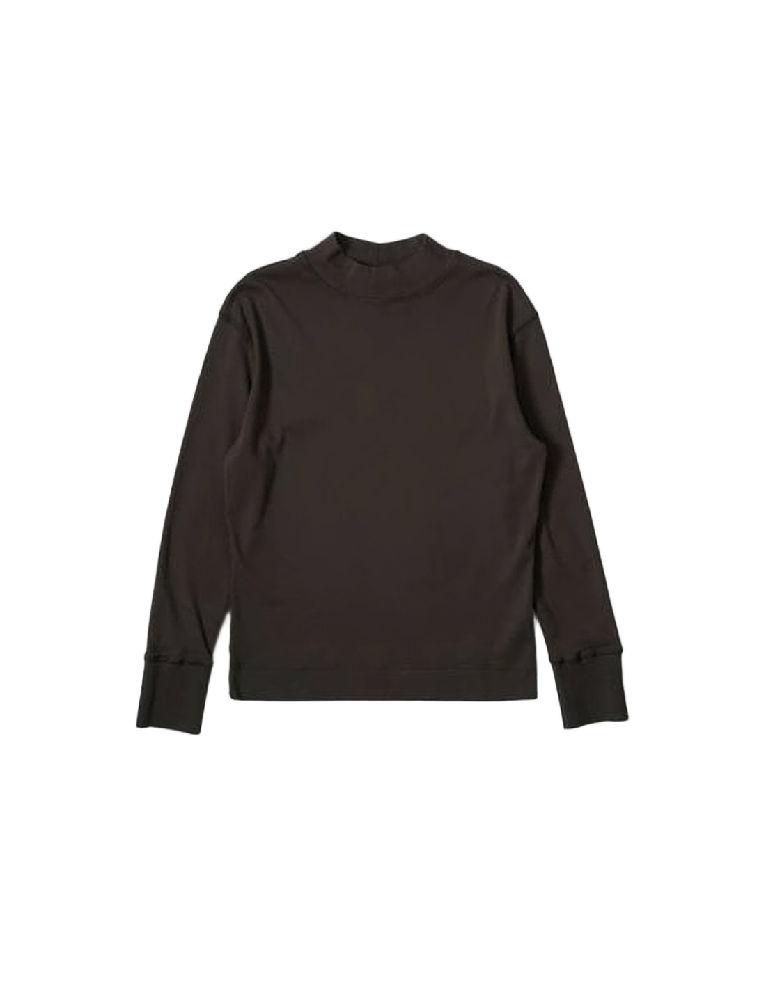 Fitted Long-Sleeved Turtleneck Top in Organic Cotton