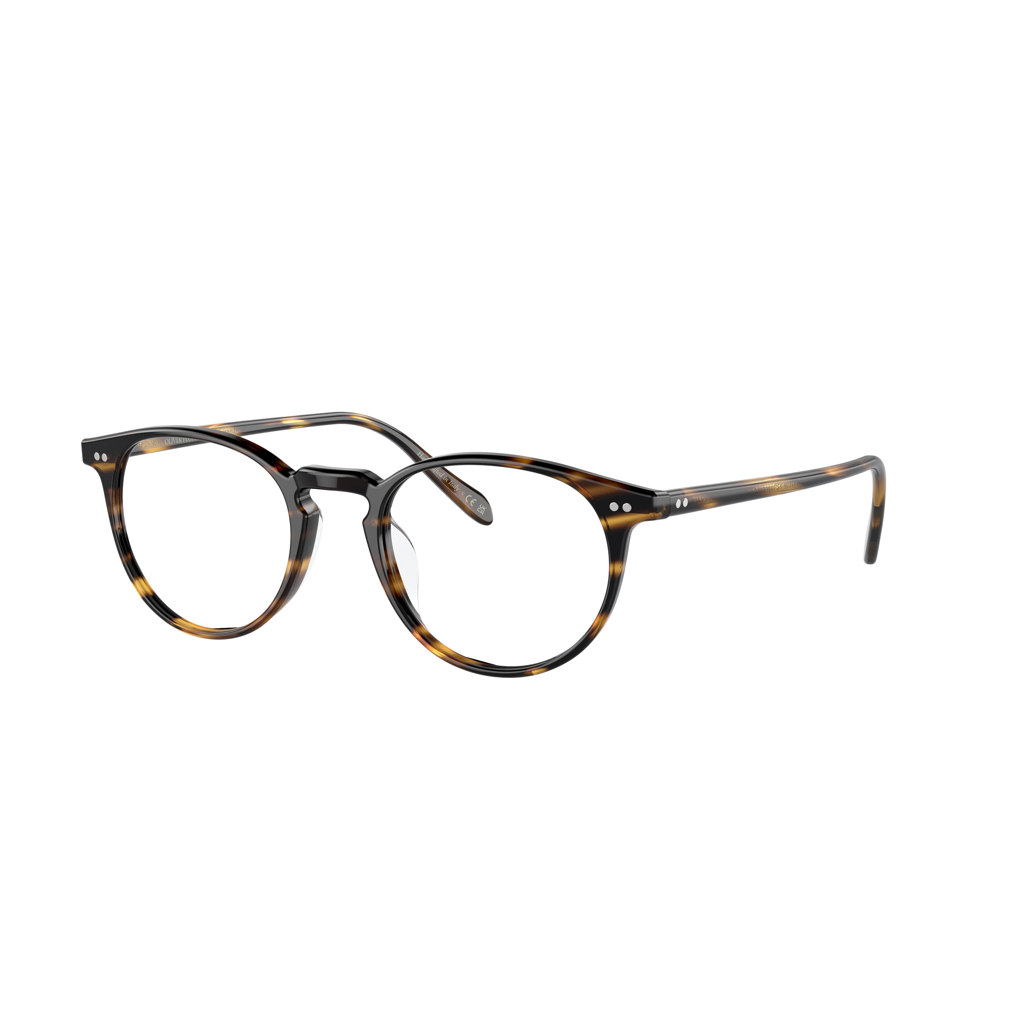 0ov5004 Round Tortoiseshell Frame Eyeglasses with Keyhole Bridge