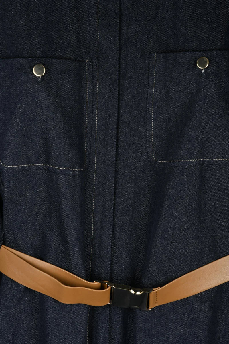Denim Jumpsuit - Night Blue