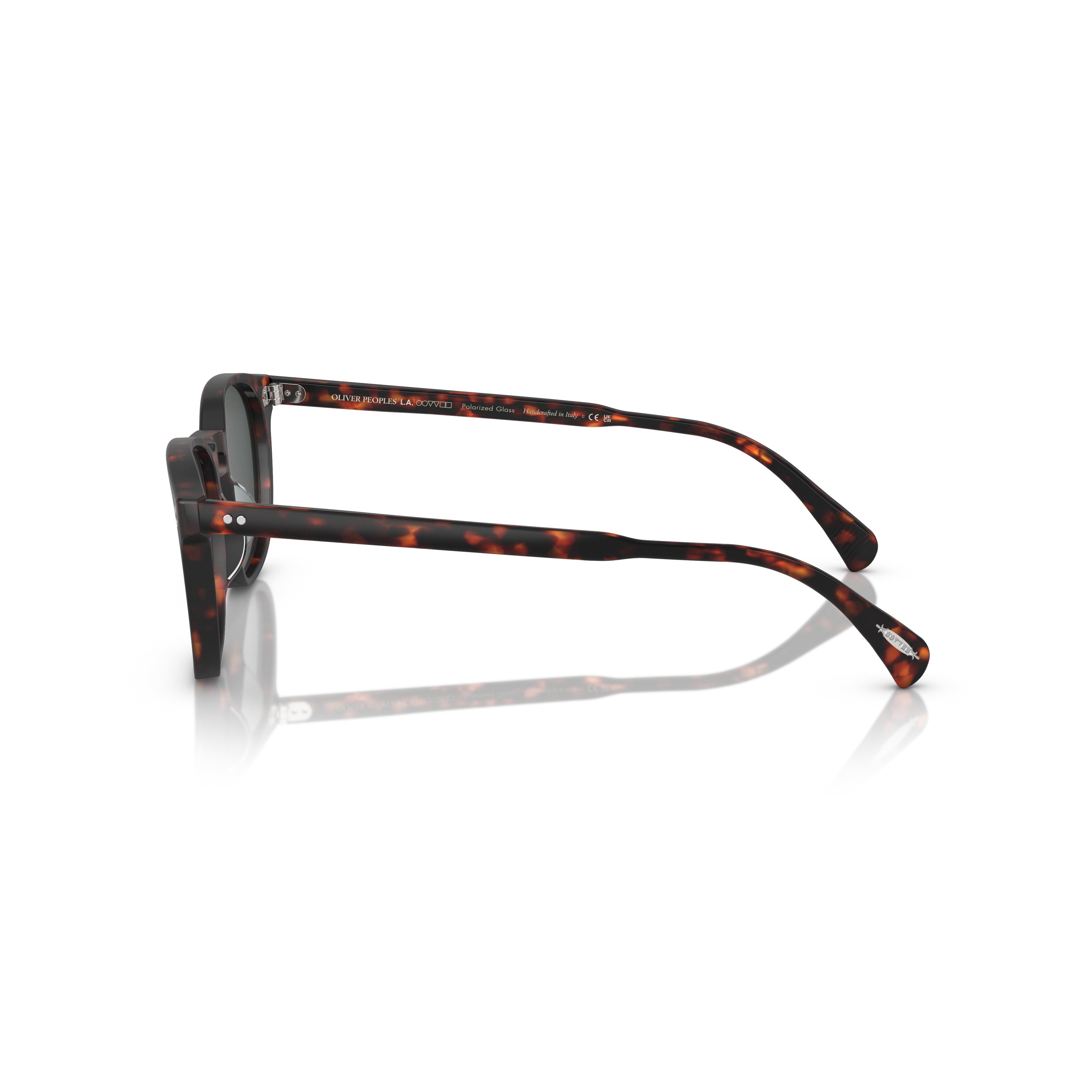 0ov5298su Classic Round Frame Tortoiseshell Sunglasses with Reflective Lenses