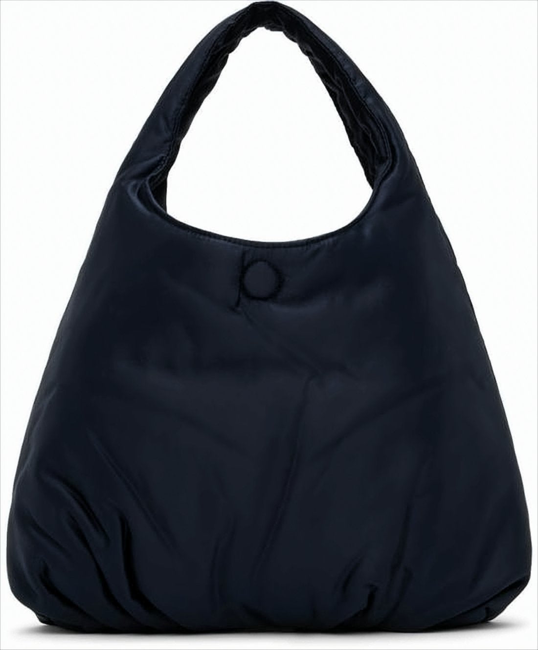 Padded Black Tote Bag with Voluminous Shape