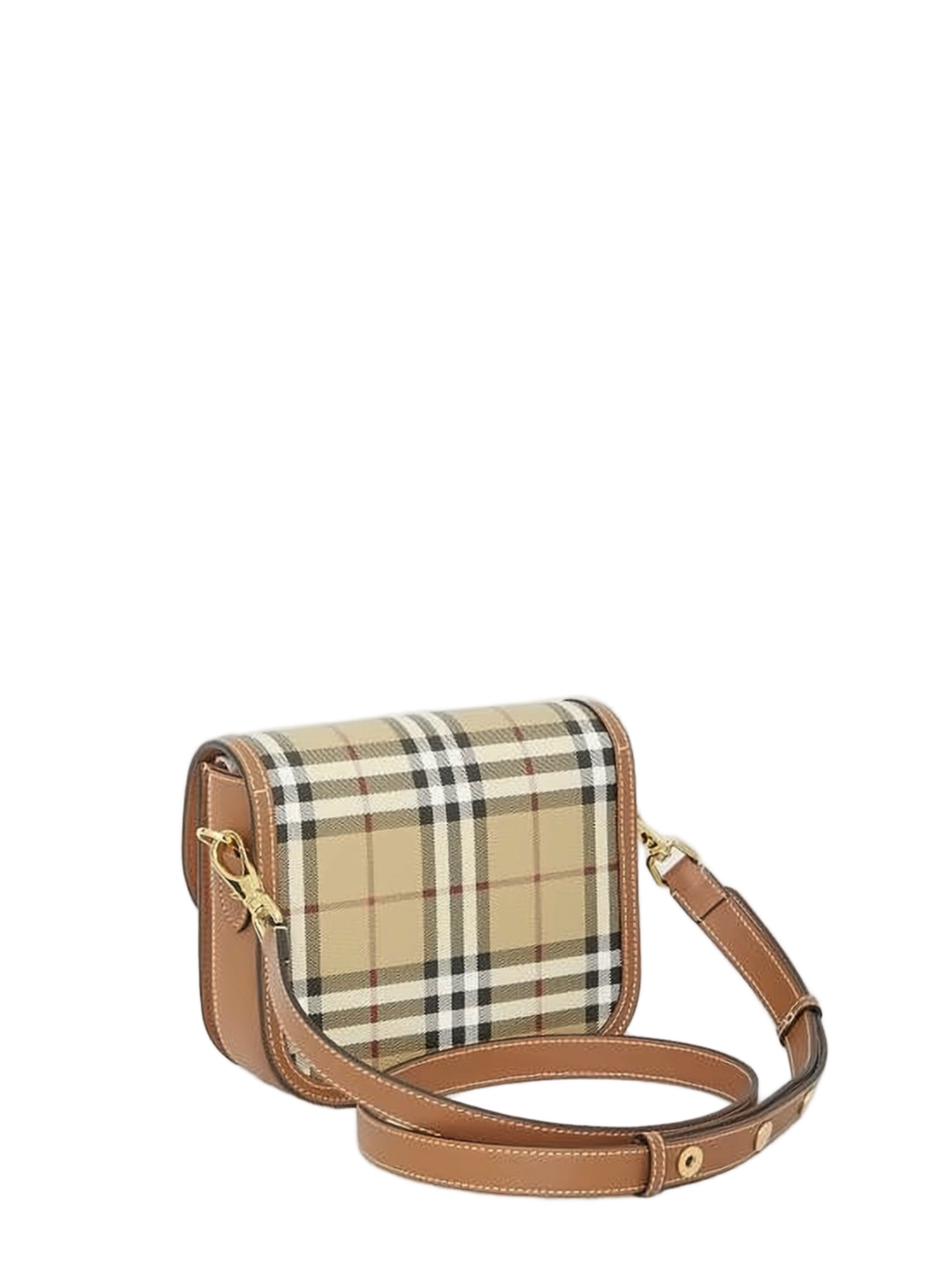 Classic Check-Patterned Structured Shoulder Bag