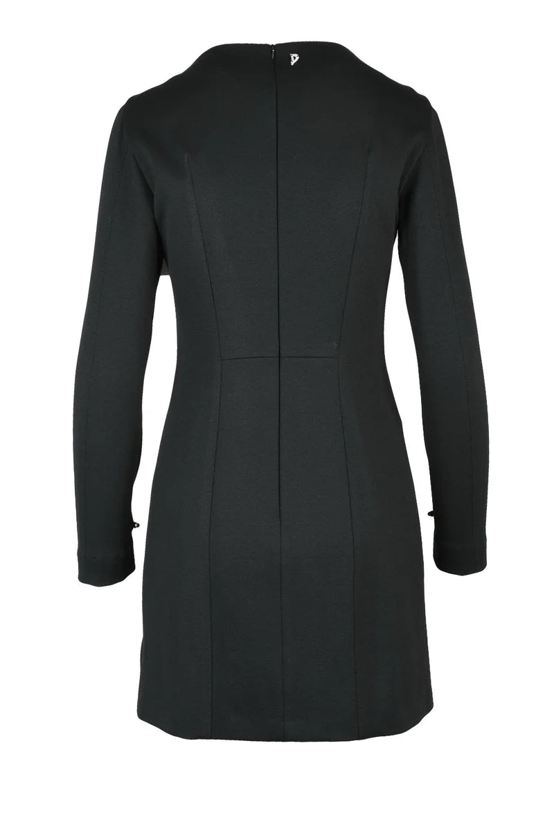 Sheath Dress Jersey Stretch Zip - Black