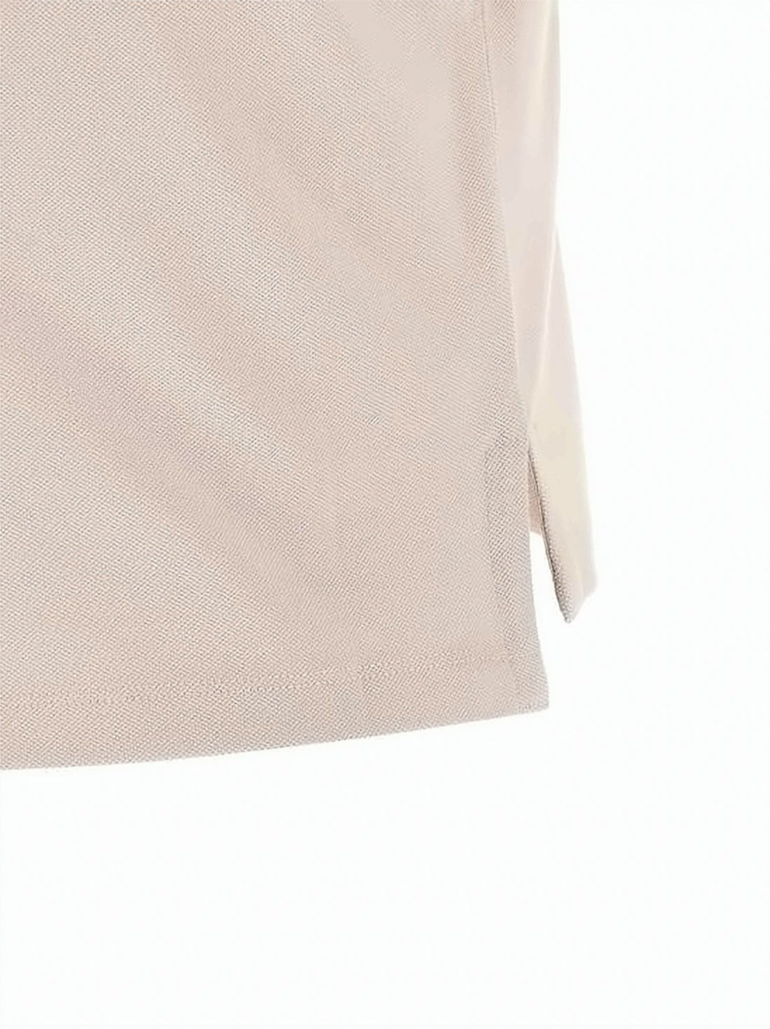 Cropped Polo Shirt with Classic Collar and Embroidered Emblem