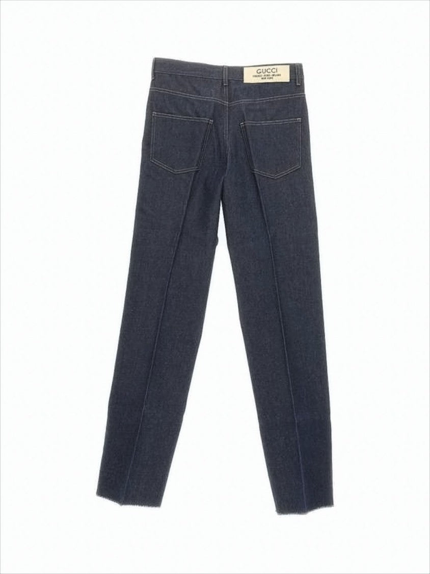 Straight-Leg Denim Pants