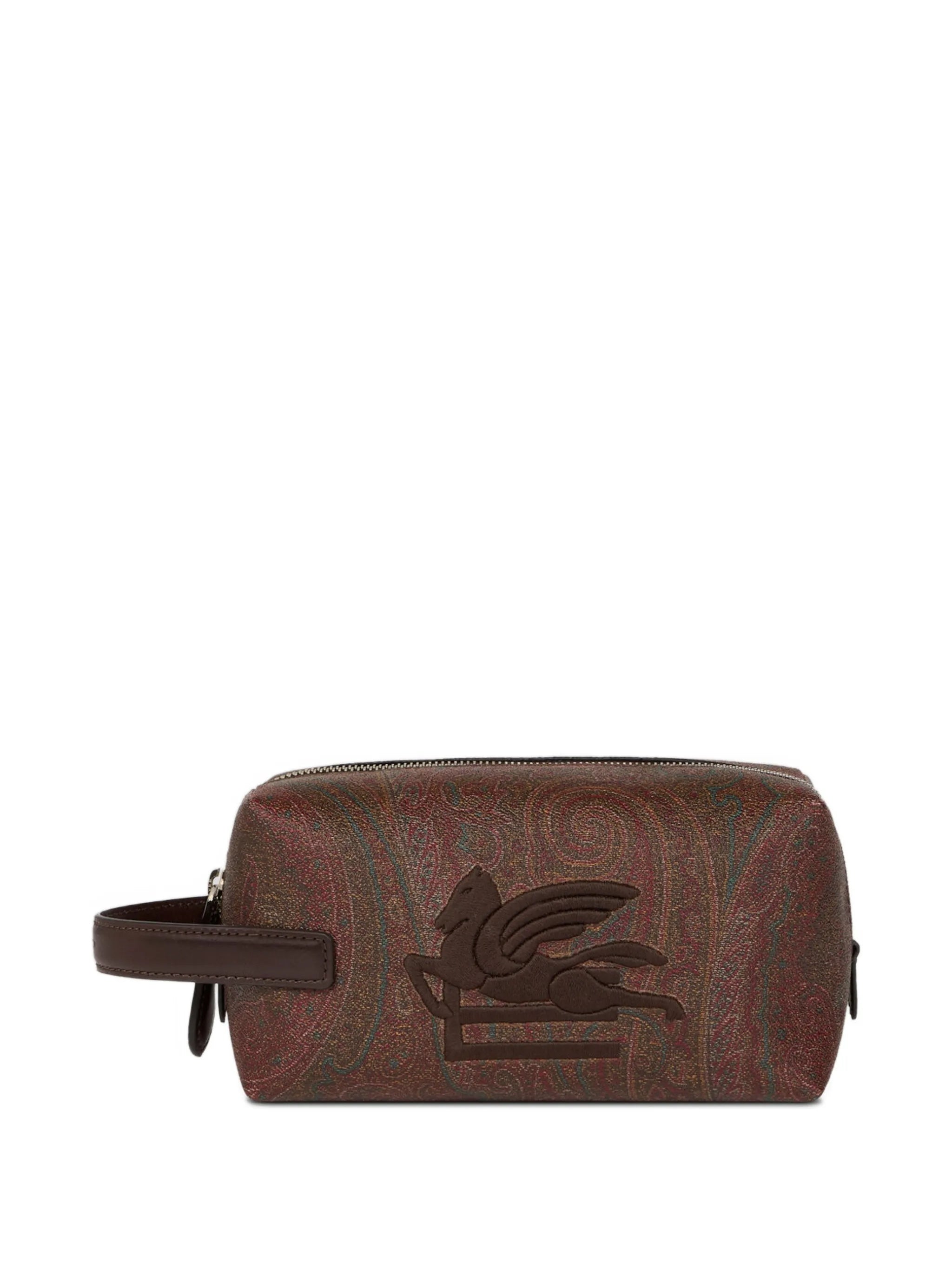 Rectangular Brown Paisley 19,5X10X8 Wristlet Pouch