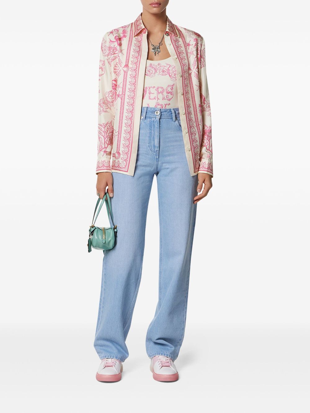 Underwater Barocco Print Long-Sleeved Shirt