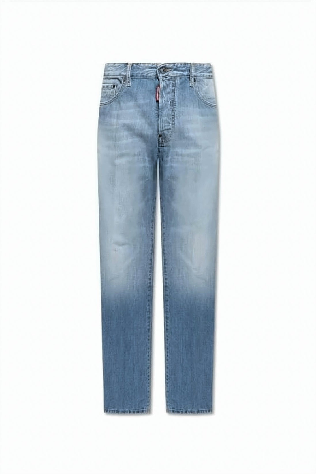 Light Blue Straight-Leg Denim Pants