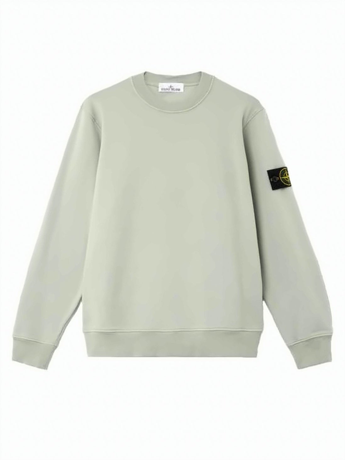 Long-Sleeve Crewneck Sweatshirt with Ribbed Cuffs and Minimalist Design