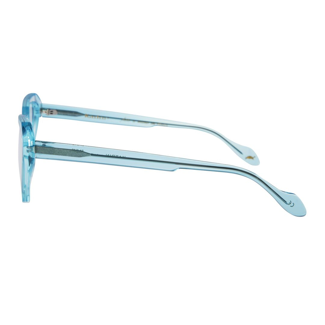 Katrin Light Translucent Light Blue Geometric Eyeglasses