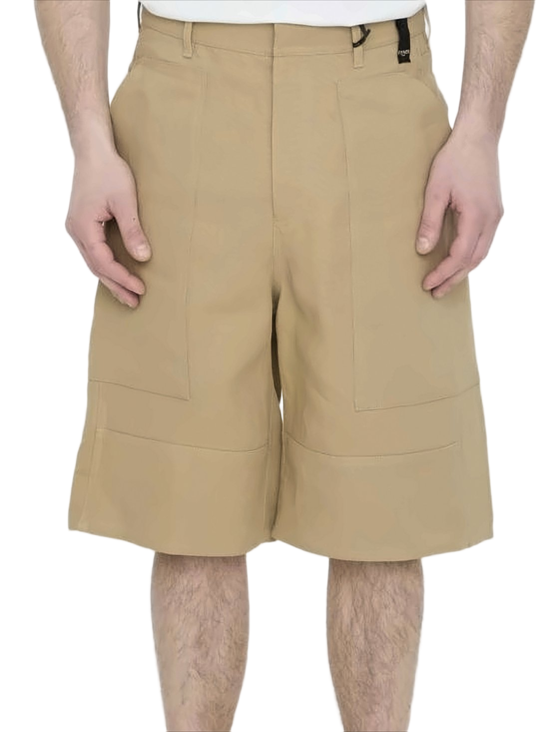 Tailored Canvas Shorts with Structured Silhouette