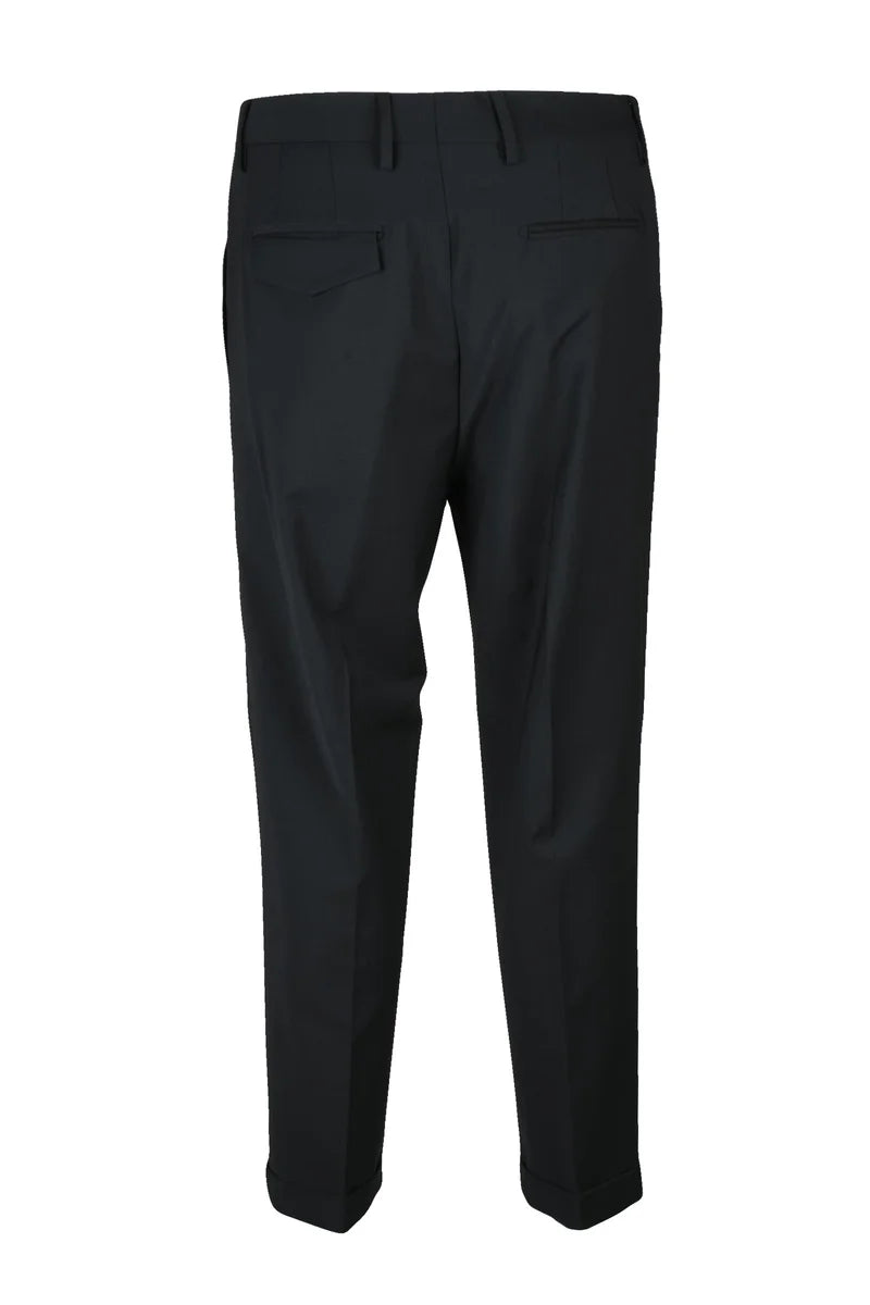 Wool Stretch Pants - Black