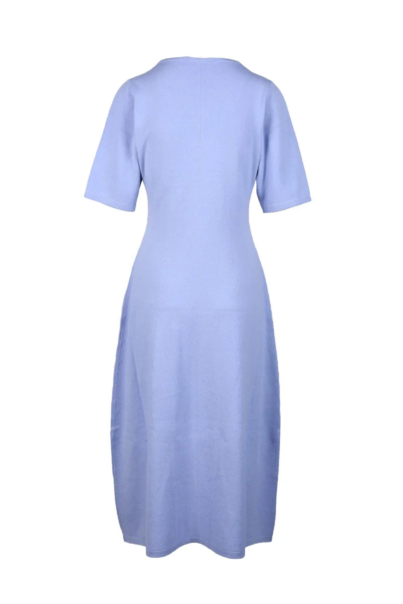 Wool Silk Cashmere Dress - Purple