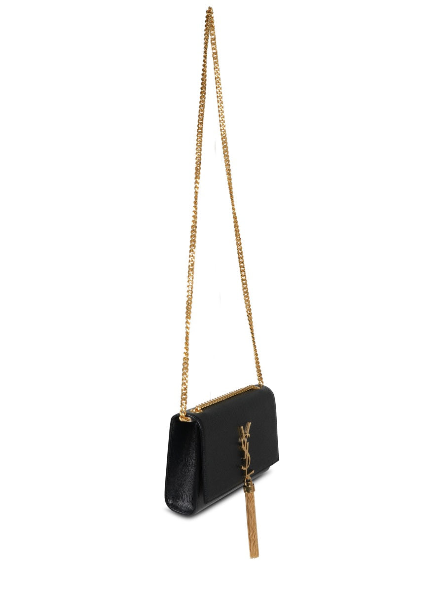 Rectangular Black Leather Shoulder Bag