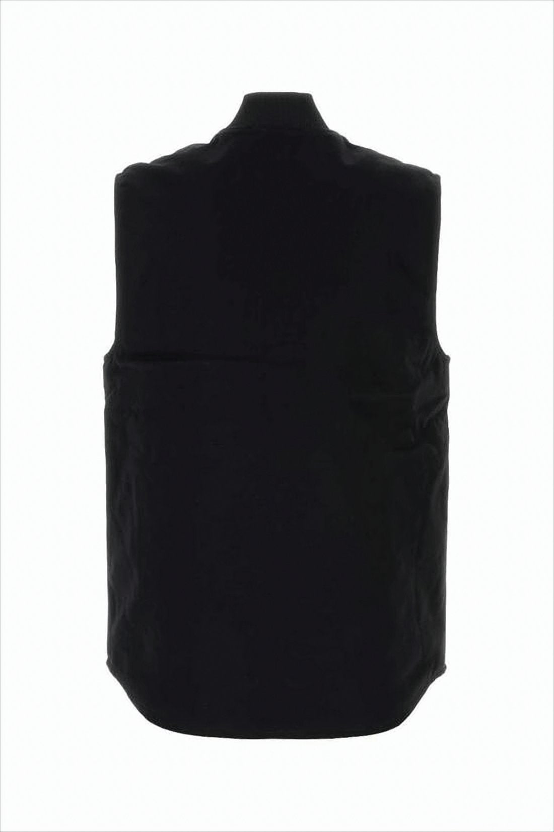 Padded Quilted Vest With High Collar