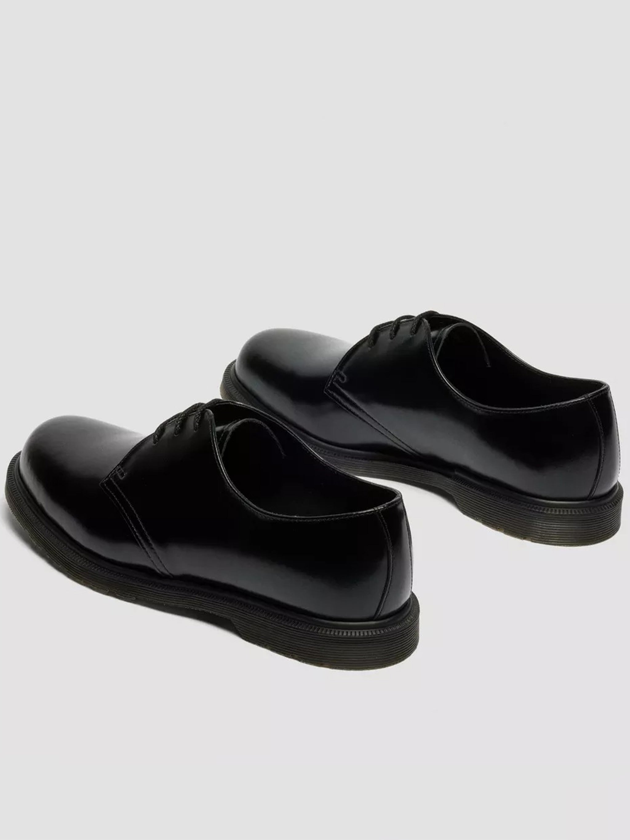Mayfare Polished Black Leather Derby Shoes