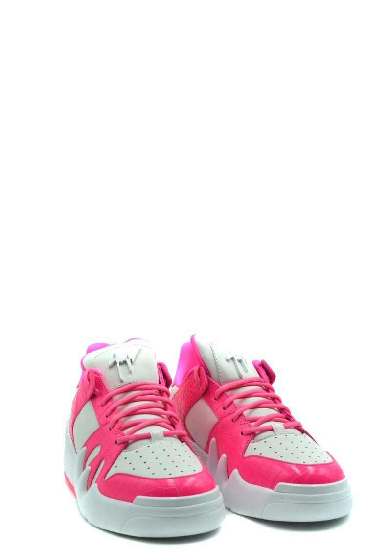 Low-Top Sneakers With Textured Leather