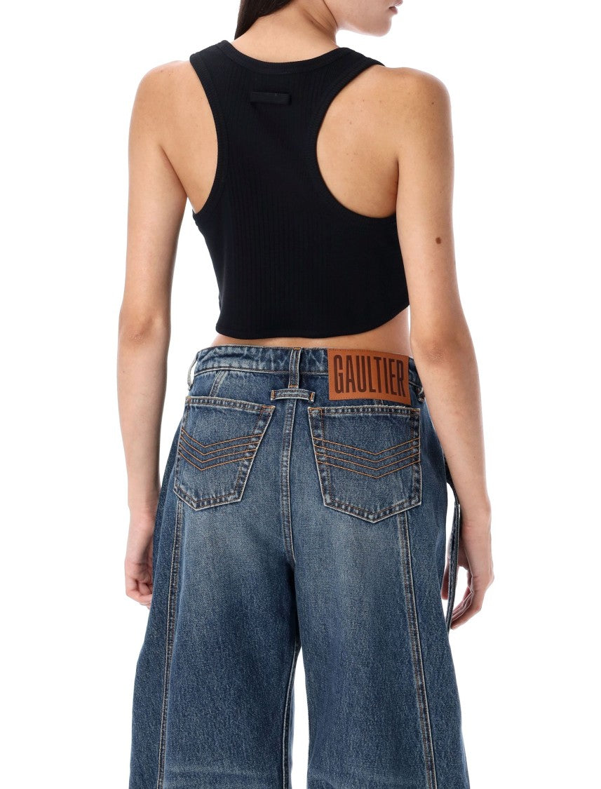 Ribbed "Lingerie" Crop Top