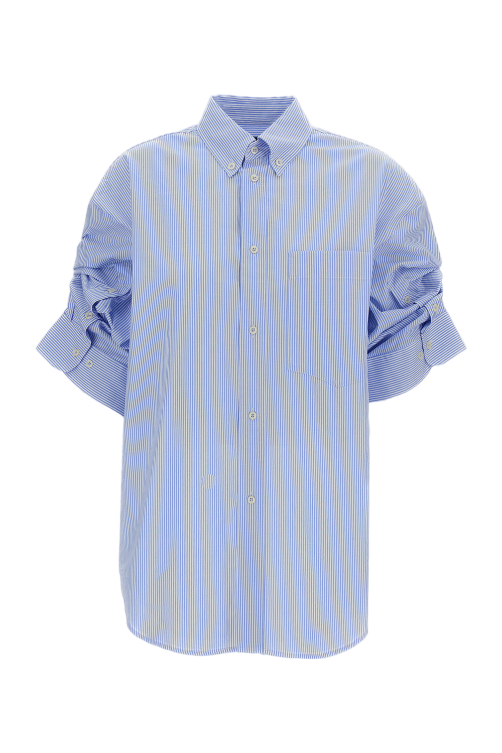 Structured White Shirt with Classic Collar Design