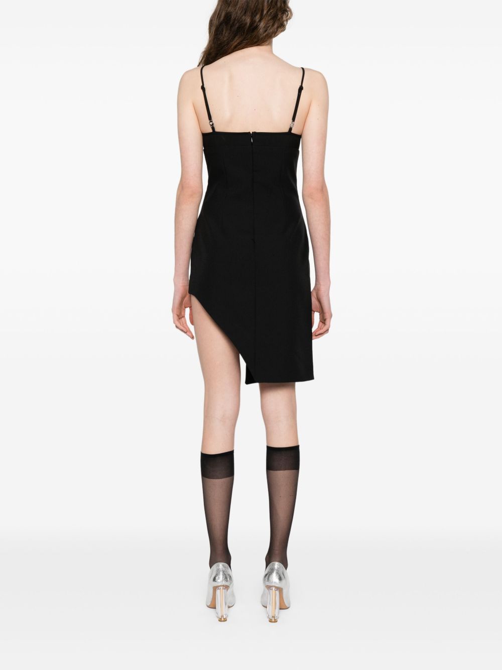 Black Dress with Asymmetrical Hem