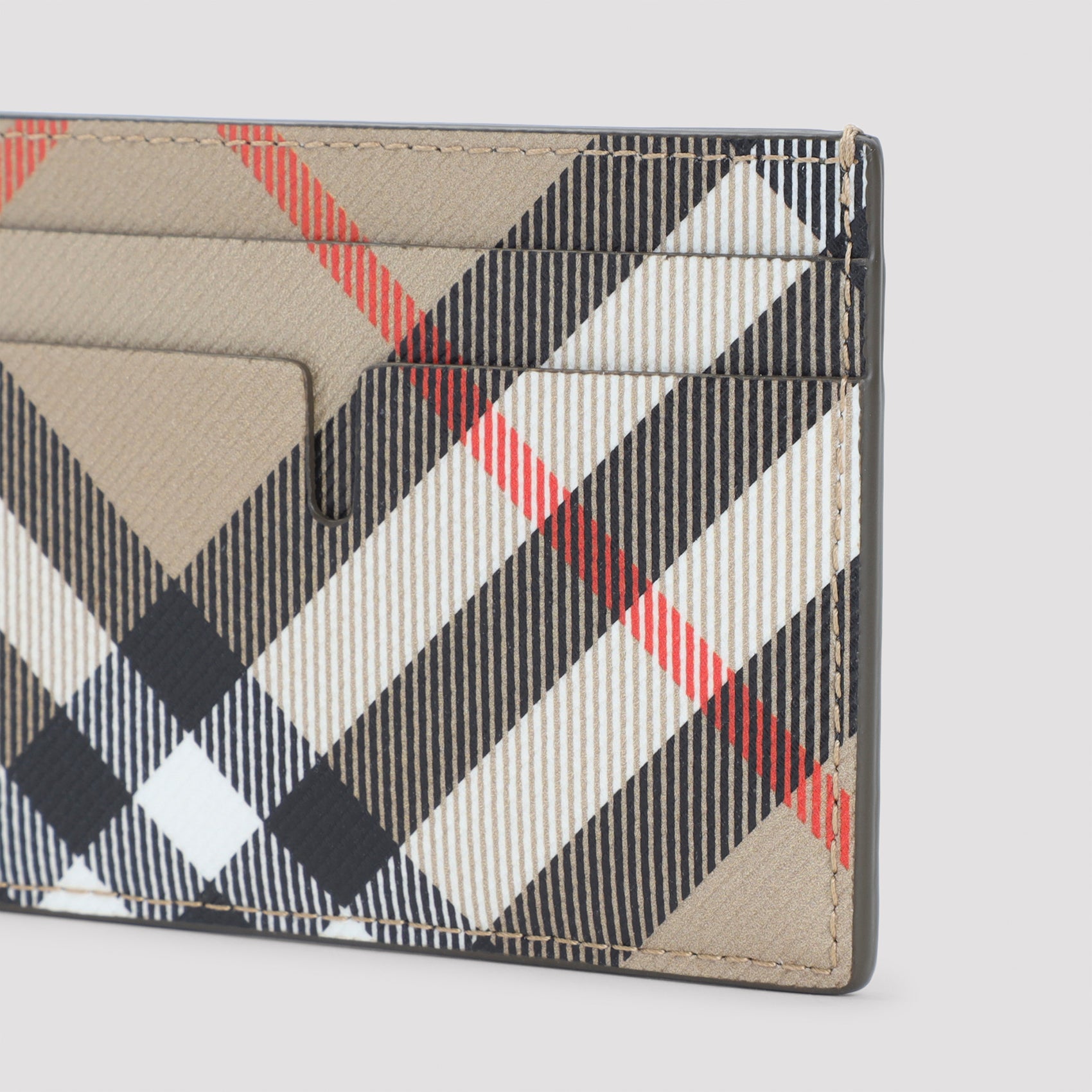 Classic Check Pattern Wallet with Textured Finish