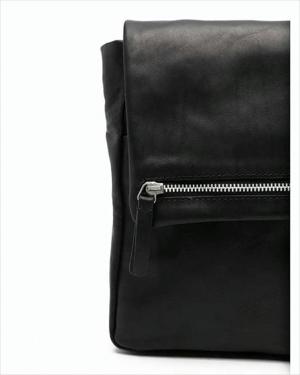 Smooth Leather Crossbody Bag with Flap Closure